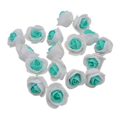 Головки квітів для рукоділля 50 штук 3 см біло-м`ятний Київ