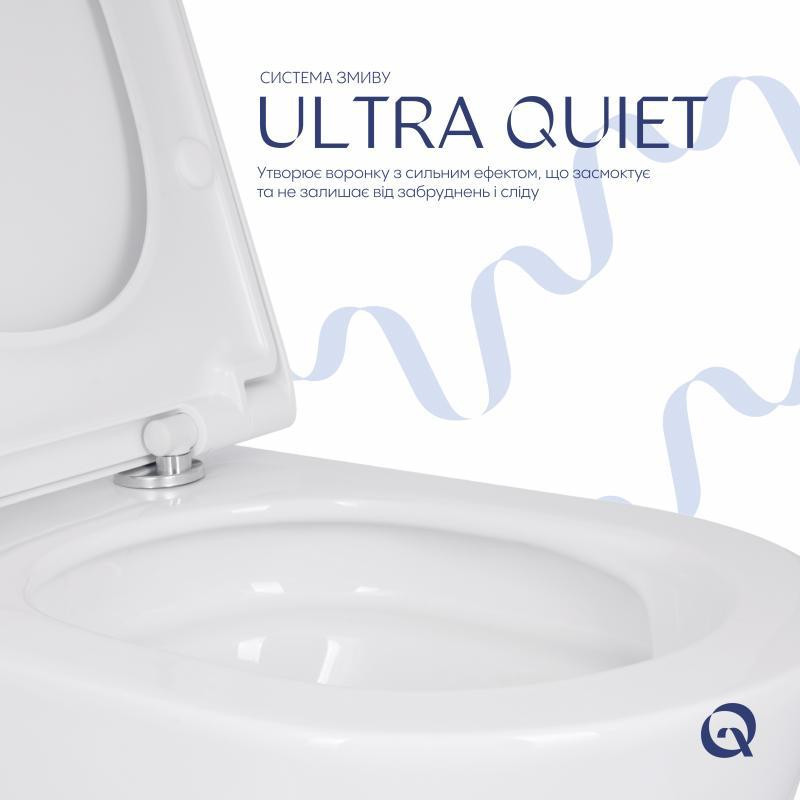 Унитаз подвесной Qtap Scorpio ML Ultra Quiet 520×365×365 мм, с сиденьем Soft-close MagLock, White QTSCOML26W49624 Киев - изображение 5