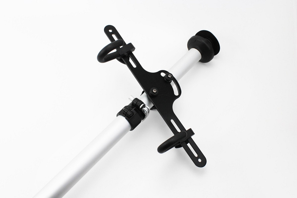 Підставка під 2 велосипеди телескопічна 1,8-3м, регульований кут нахилу велосипеда, алюмінієва, сіра HS-051 Киев - изображение 3