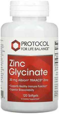 Цинк гліцинат Protocol for Life Balance Zinc Glycinate 30 мг 120 гел капс Київ
