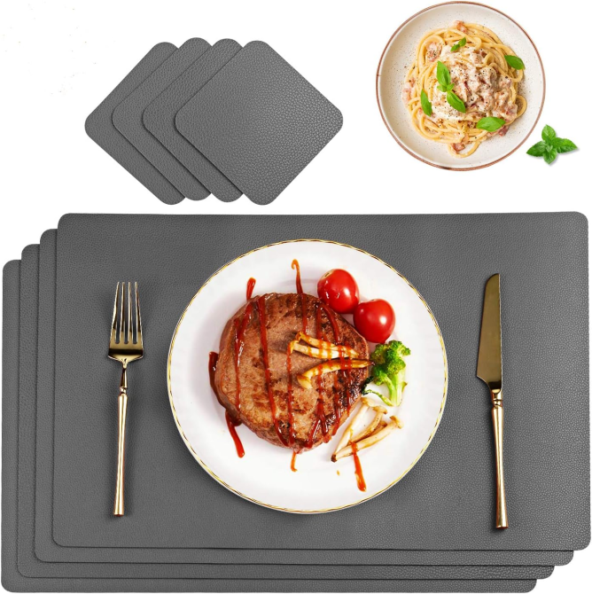 Шкіряні килимки CHONLY на 4 персони Луцьк - фото 1