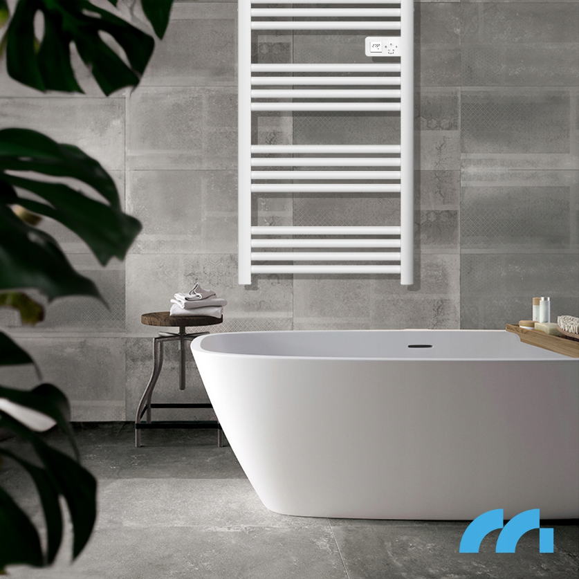 Полотенцесушитель электрический с термостатом Maltec 500Вт Белый (Польша) Киев - изображение 4