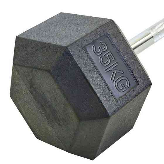 Штанга фіксована пряма гумова Record 6230-35 довжина 95 см 35 кг Київ