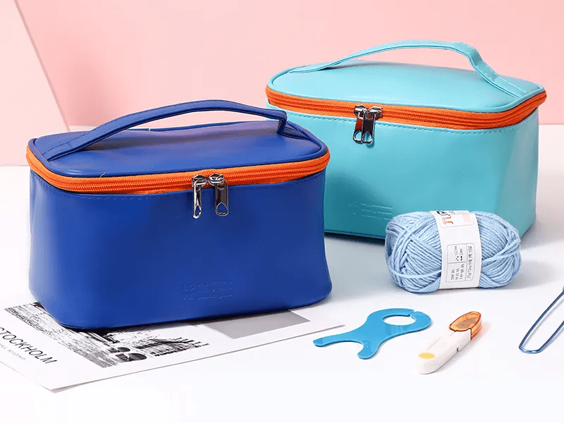 Набір для в'язання гачком із пряжею та аксесуарами в косметичці, синій колір Кам'янець-Подільський - фото 5