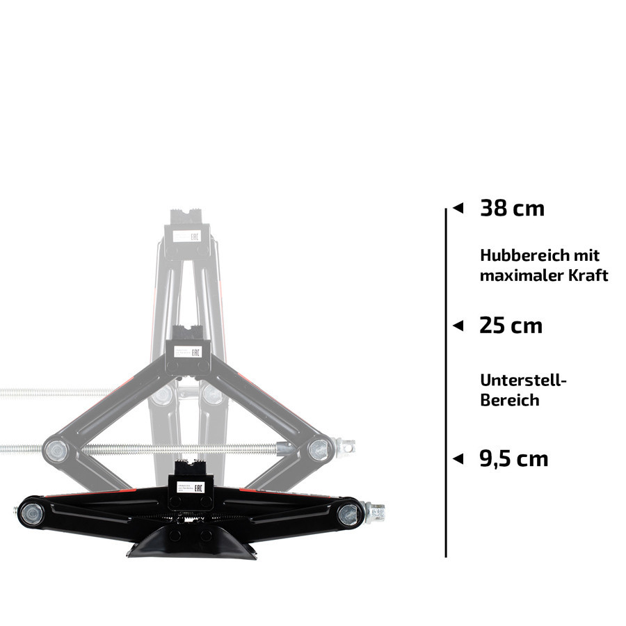 Преміум домкрат гвинтовий (ромб) 1,5т "UltraLift M PRO", Heyner, 347150 Київ - фото 2