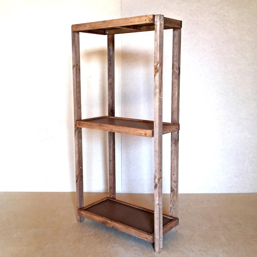 Етажерка розбірна "Честер" 3 полиці 30х60х130 капучино Миколаїв - фото 5