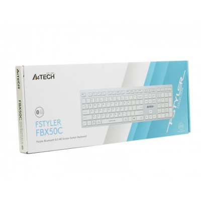 Клавиатура A4Tech FBX50C USB/Bluetooth White (FBX50C White) Винница - изображение 8