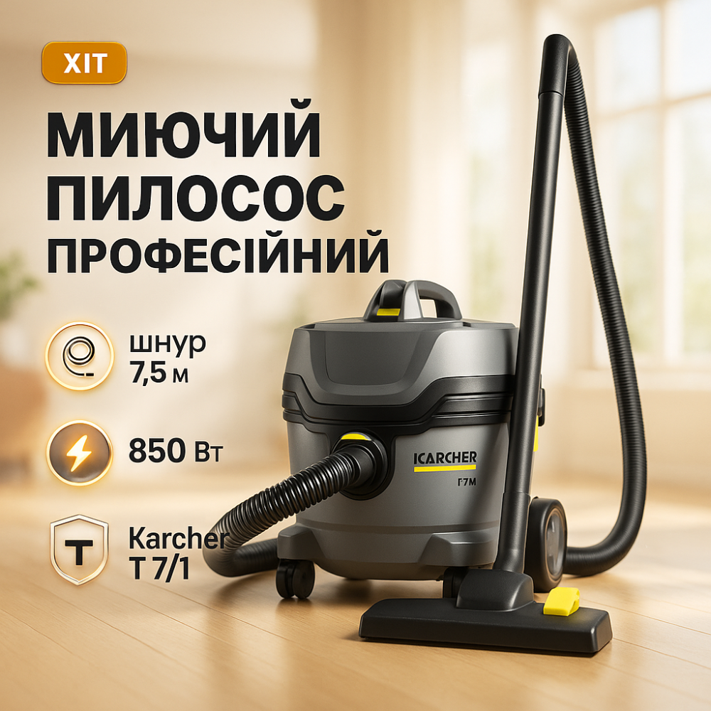 Профессиональный пылесос строительный для сухой уборки Karcher T 7/1 Classic + 10 мешков FN-83 Львов - изображение 4