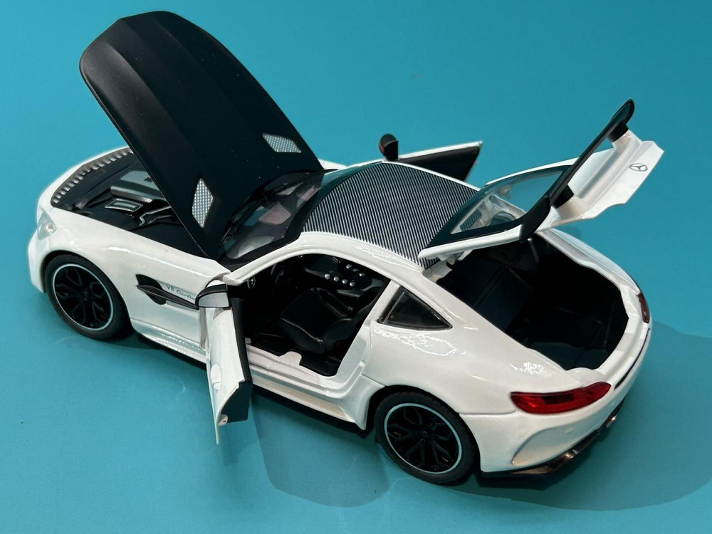 Машина Автосвит Mercedes SL-class инерционная открываются двери капот багажник 20см Черно-белая (AP-1840) Чернигов - изображение 7