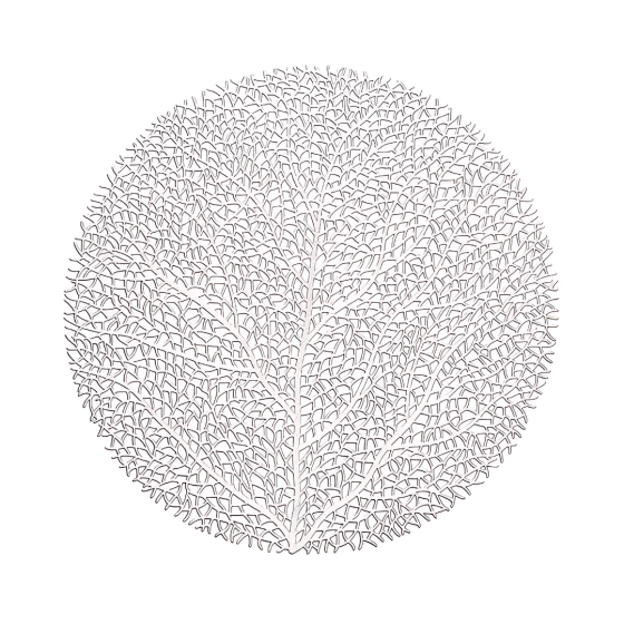 Сервірувальна серветка під гаряче кругла, килимок сервірувальний сріблястий набір 2 шт Кам'янець-Подільський