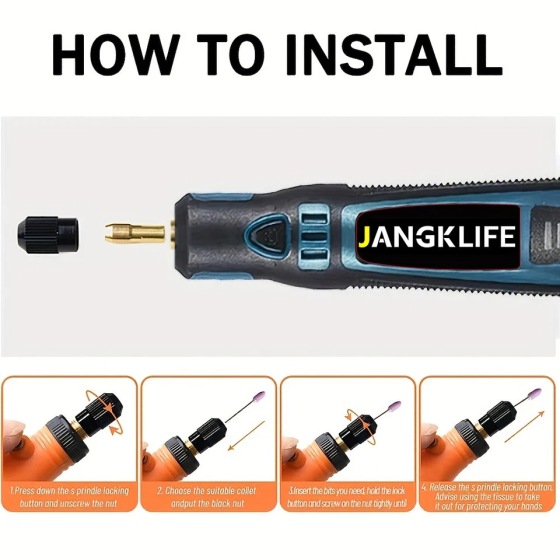 Гравировальная ручка аккумуляторная JangKlife TY-CM01 с набором насадок Винница