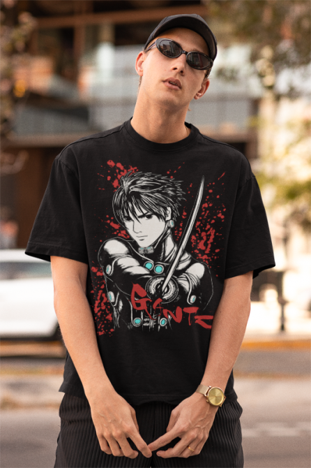 Футболка з аніме принтом Гантз Аніме Гантз Джапанесе оверсайз (S/M/L) Чорний AnimeJ0374 Дніпро - фото 2