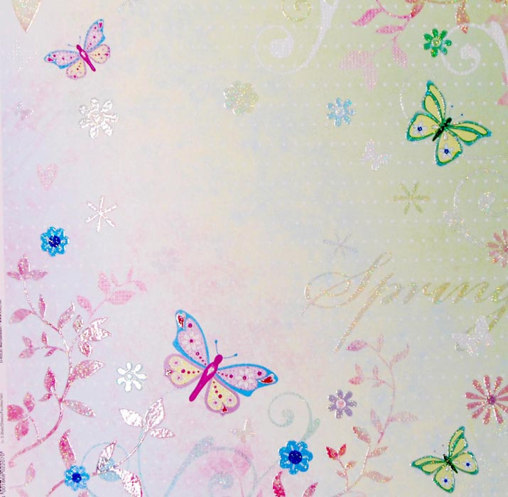 Набір паперу для скрапбукінгу "Folia" "Квіти 5"  30,5*30,5см, 190г/м2, 5арк 16210105, шт Київ - фото 1