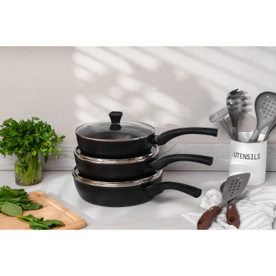 Сковорода Ardesto Gemini Livorno, 26см, алюміній, чорний (AR1226A) Вінниця - фото 10