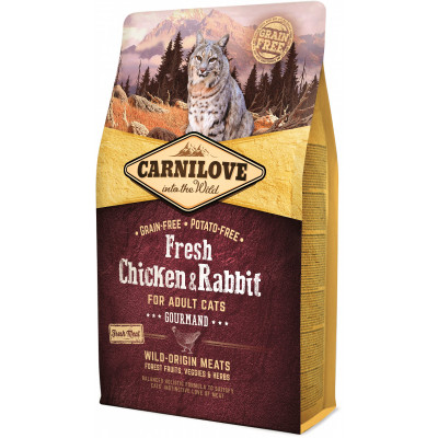 Сухой корм для кошек Carnilove Fresh Chicken and Rabbit for Adult cats 2 кг (8595602527397) Винница - изображение 1