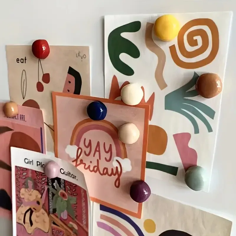 Набор цветных магнитов на холодильник – круглые декоративные, 10 шт Киев - изображение 7