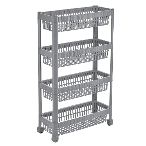 LINE етажерка універсальна на колесах, дизайн в вертикальну смужку (6) (х38 сірий) Житомир - фото 1