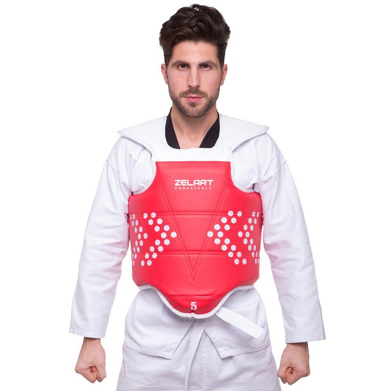 Защита корпуса и ключицы (жилет) двусторонняя Zelart BO-0030 размер 0-5 два цвета Защита для боевых искусств Киев - изображение 9