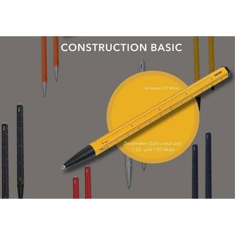 Багатозадачна кулькова ручка CONSTRUCTION BASIC, жовта Рівне - фото 2