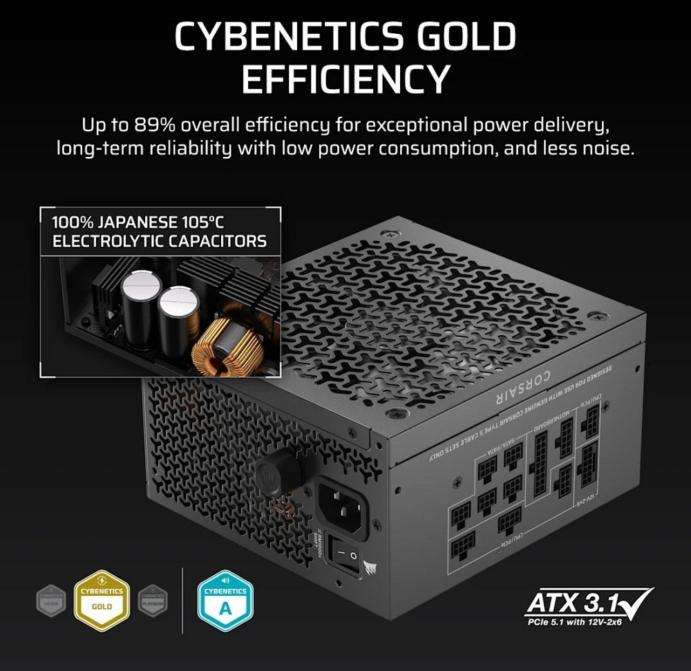 Блок живлення Corsair RM750x Shift ATX 3.1 750W (CP-9020298-EU) ( 22895 ) Харків - фото 5