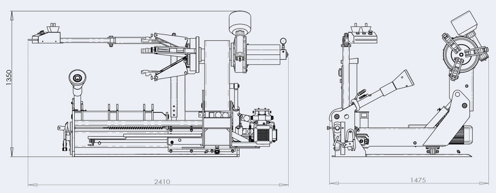 Шиномонтажний стенд вантажний (захоплення диска від 14" до 26") 220B LC587 220V BRIGHT Одеса - фото 2