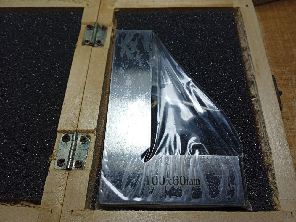 Угольник слесарный УП 100×60 мм металлический ГОСТ для точной разметки и проверки углов 90° Харьков - изображение 2