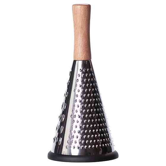 Ding Lanfang Conical three-sided stainless steel hand grater with wooden handle 11×24 (cm) HP-8 Коломыя