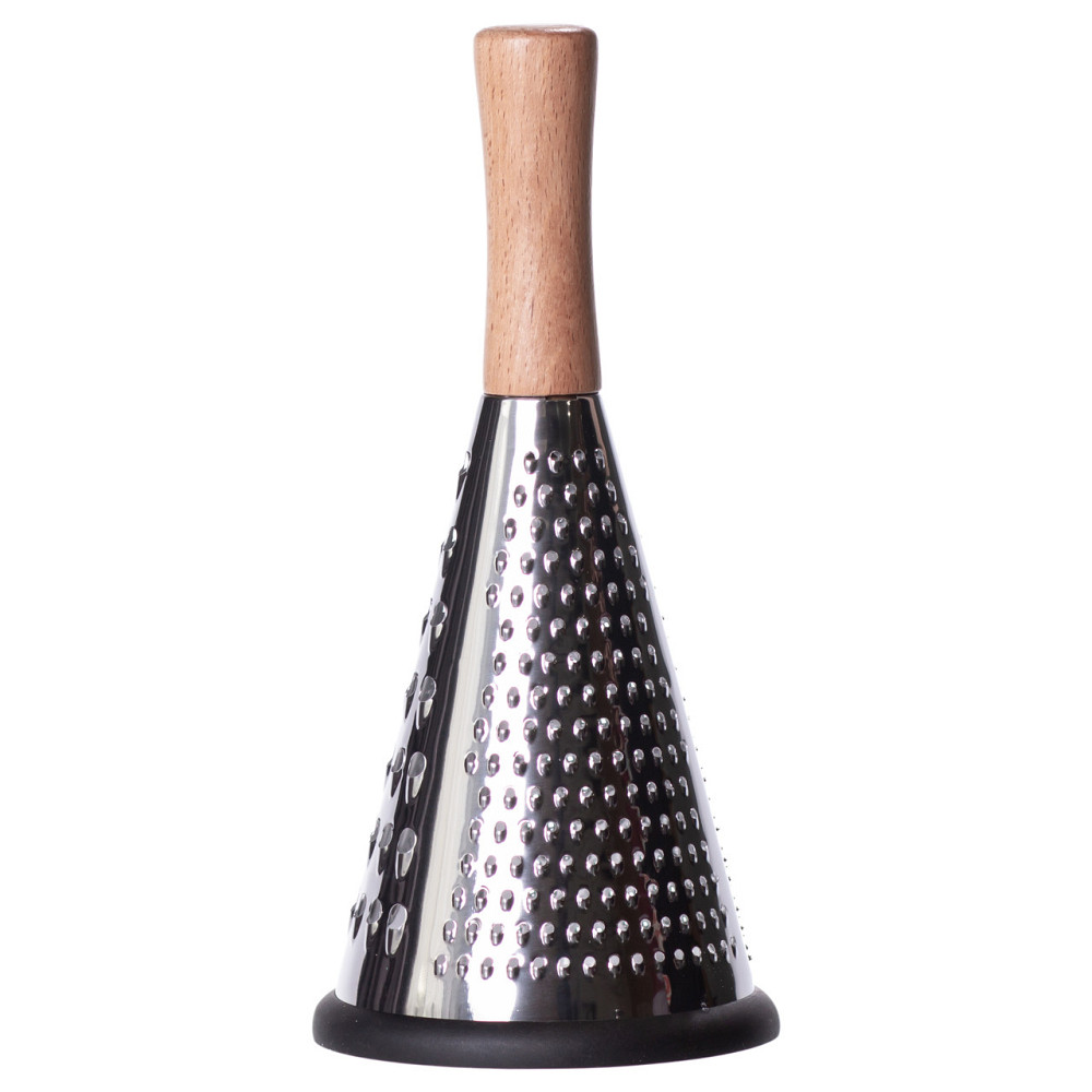 Ding Lanfang Conical three-sided stainless steel hand grater with wooden handle 11×24 (cm) HP-8 Коломыя - изображение 1