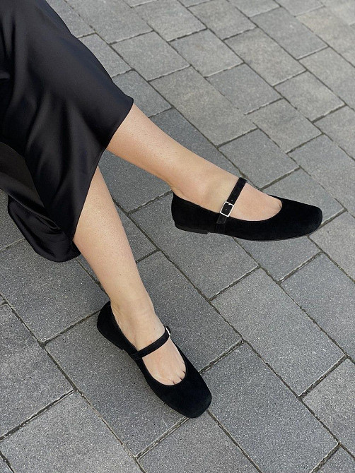 Балетки жіночі SEE SEVEN чорні натуральна замша 36-40 (5474) Коломыя - изображение 1