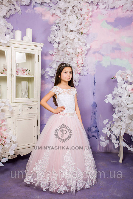 Длинное нарядное платье Дианочка Пудровое на 4-5, 6-7, 8-9 лет Кривой Рог - изображение 2