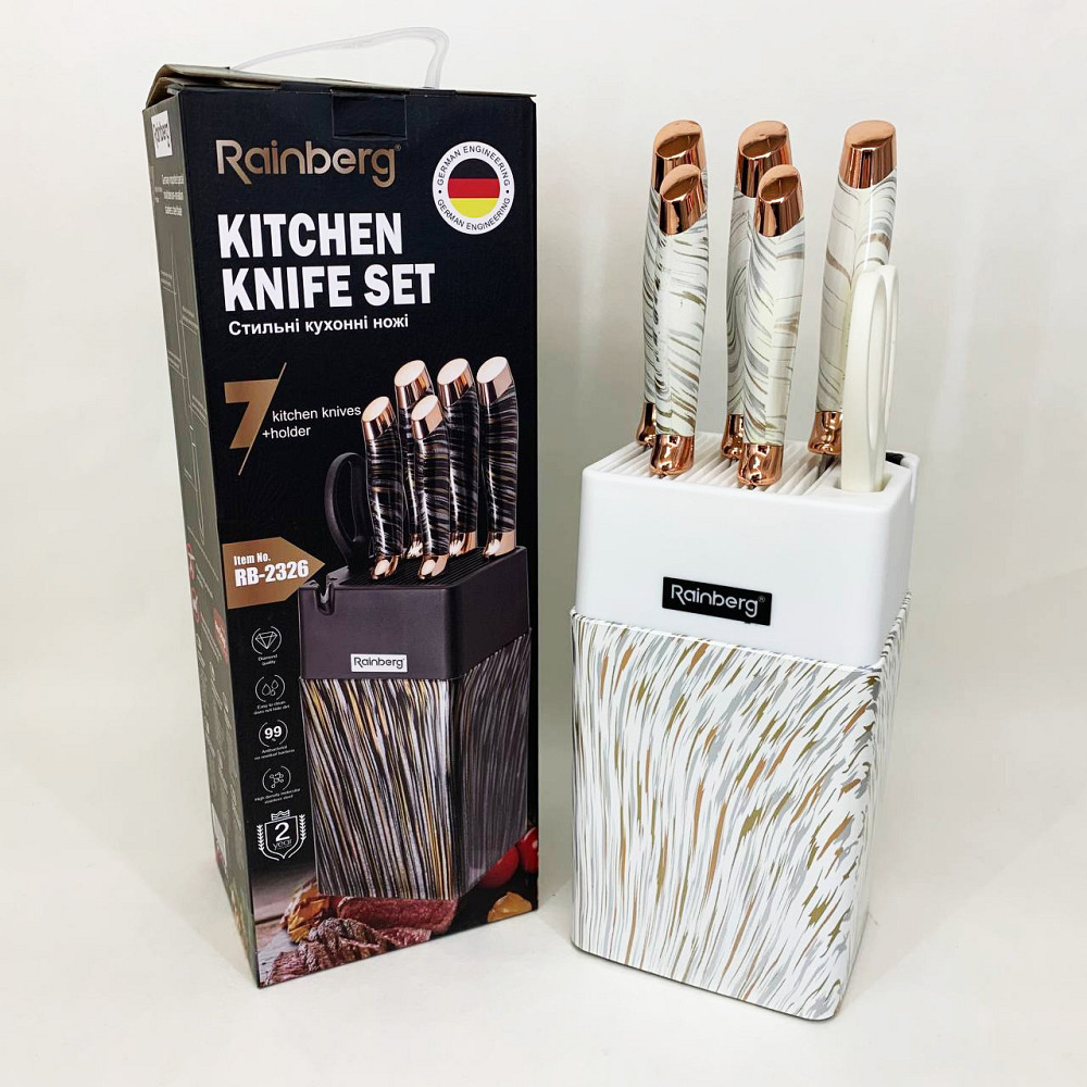 Хорошие ножи для поваров, Набор ножей для кулинарных задач, Качественный набор ножей с подставкой ZP-59 Львов - изображение 2