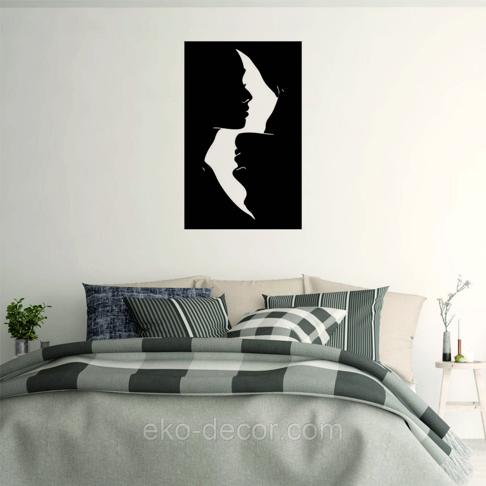 Декоративне настінне 3D Панно «Силует пари», Декор на стіну з об'ємом Київ - фото 1