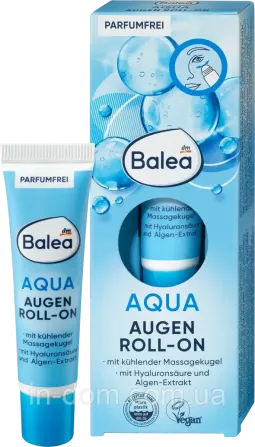 Balea Augencreme Aqua Augen Roll-On Роликовий зволожуючий крем для шкіри навколо очей 15 мл Львів - фото 1