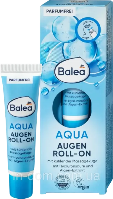 Balea Augencreme Aqua Augen Roll-On Роликовий зволожуючий крем для шкіри навколо очей 15 мл Львів - фото 1