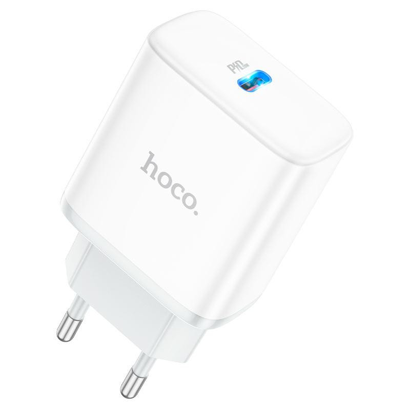 Мережевий зарядний пристрій HOCO C104A Stage single port PD20W charger White Одеса - фото 1