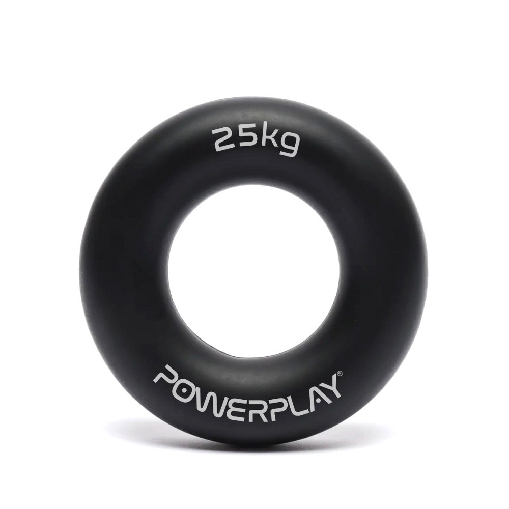 Эспандер кистевой силиконовый PowerPlay PP-4324 Hand Grip Ring Hard 25 кг. Черный Киев - изображение 1