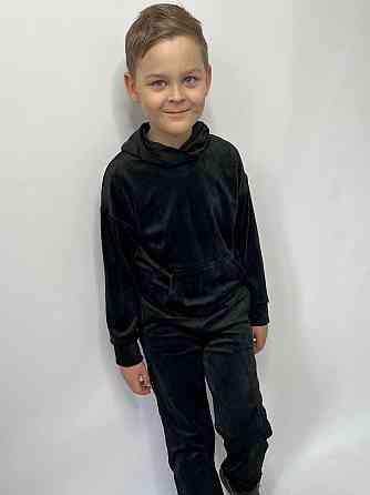 Дитячий велюровий костюм Кенгуру 110-116 Чорний Харків