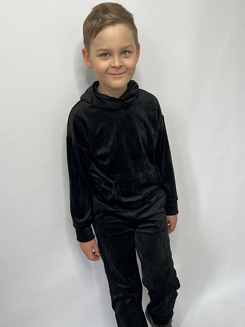 Детский велюровый костюм Кенгуру 110-116 Черный Харьков - изображение 6