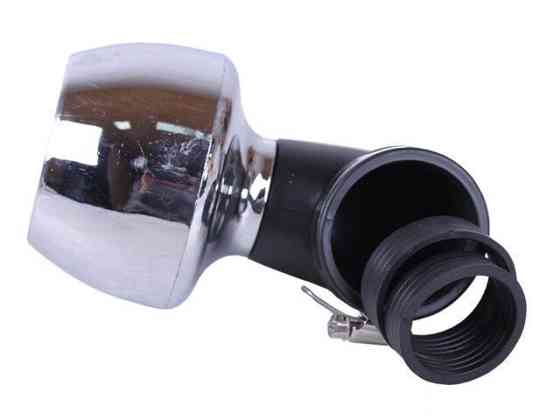 Фільтр нульовий "Turbo" чорний хром Ø 42 мм 90° (125-150с) Мукачево