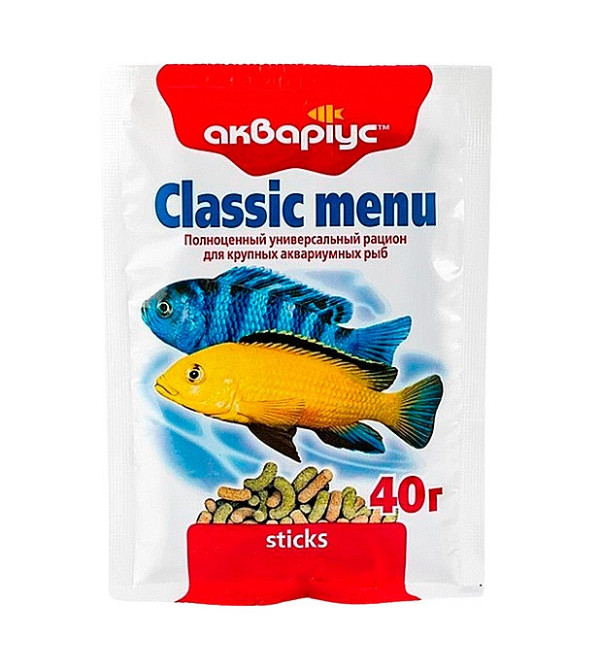 Корм для риб Classic Menu (Класік Меню) палички 40 г, Акваріус Київ - фото 1