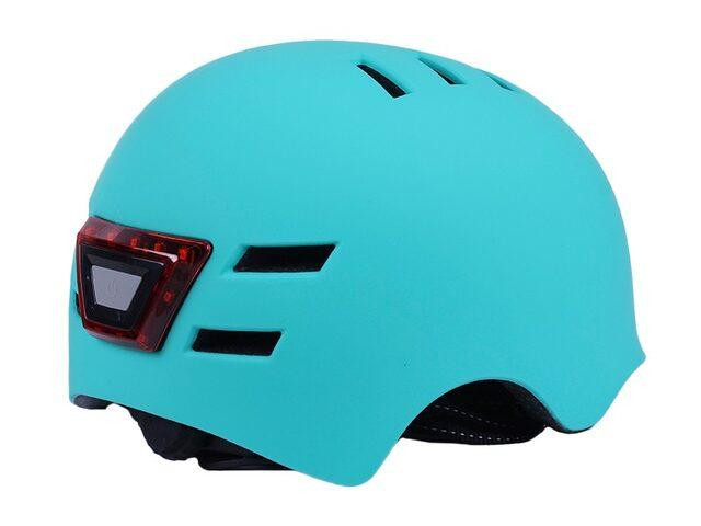 Шлем для самокатов, скейтов GTS-H-039 с габаритным фонарем (бирюзовый, size L) Мукачево - изображение 2