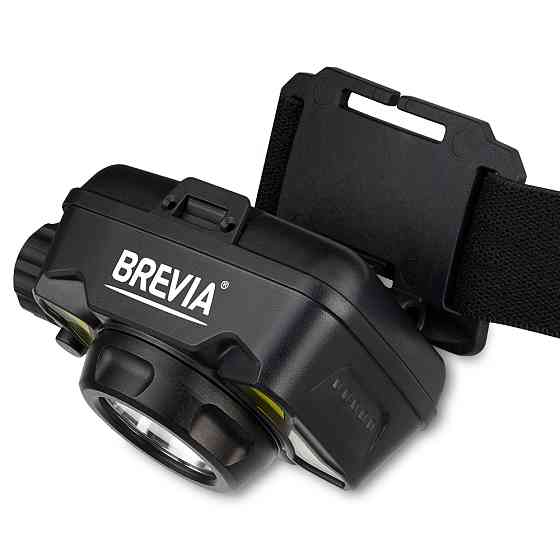 Ліхтар налобний Brevia 600Lm, 3W CREE XPG+COB, 1200mAh/3xAAA, білий/червоний Львів