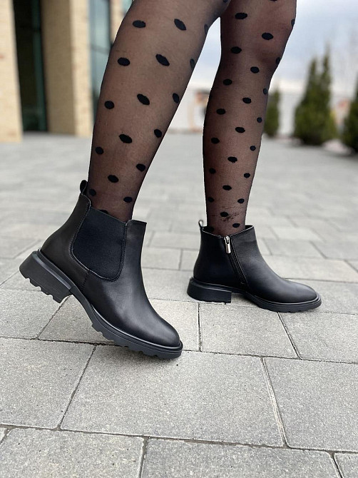 Masis Черевики жіночі MASIS чорні натуральна шкіра весна-осінь висота 10 см (Ч798) Коломия - фото 8
