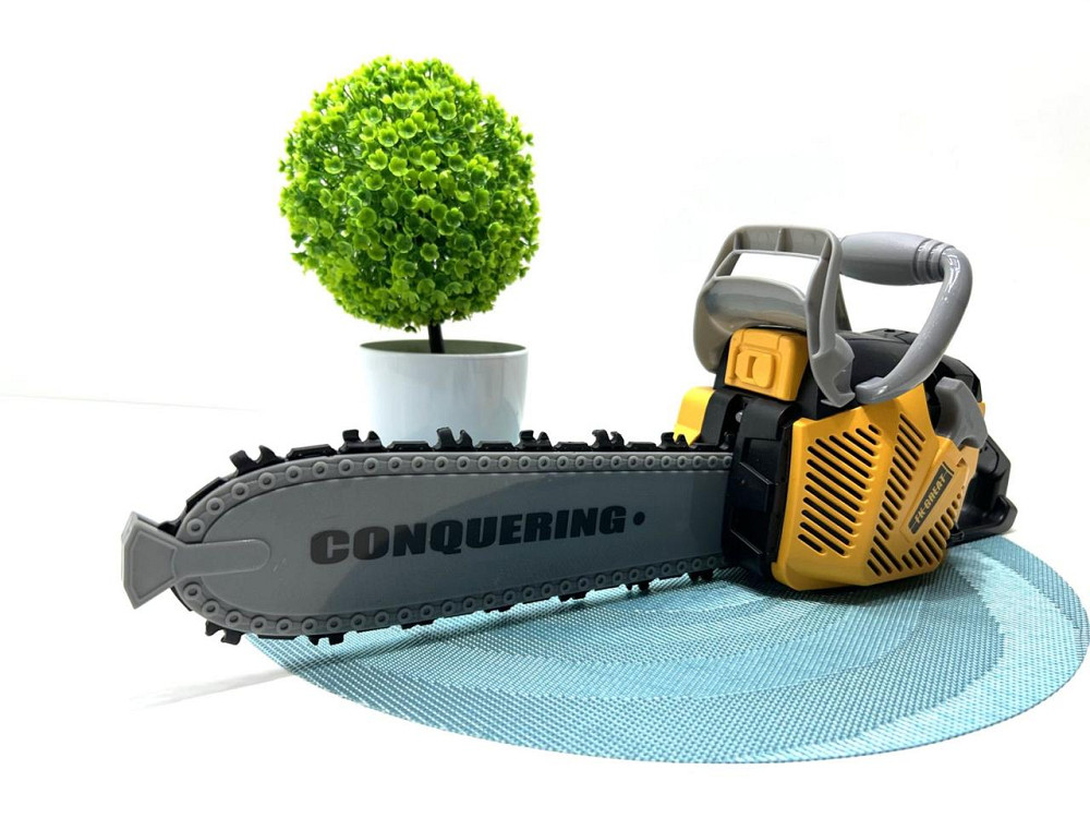 Бензопила іграшкова автоматичне обертання ланцюга зук Жовто-чорна (T001) Чернігів - фото 3