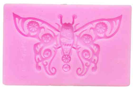 Молд силиконовый Бабочка 78 на 50 мм розовый Киев