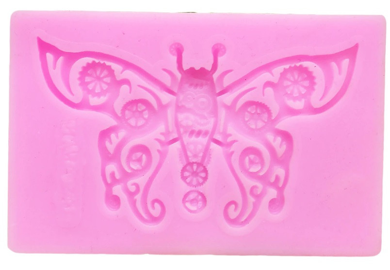Молд силиконовый Бабочка 78 на 50 мм розовый Киев - изображение 3