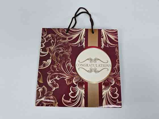 Пакет бумажный подарочный квадратный 23*24*10(артKV-280) (12 шт) Харьков