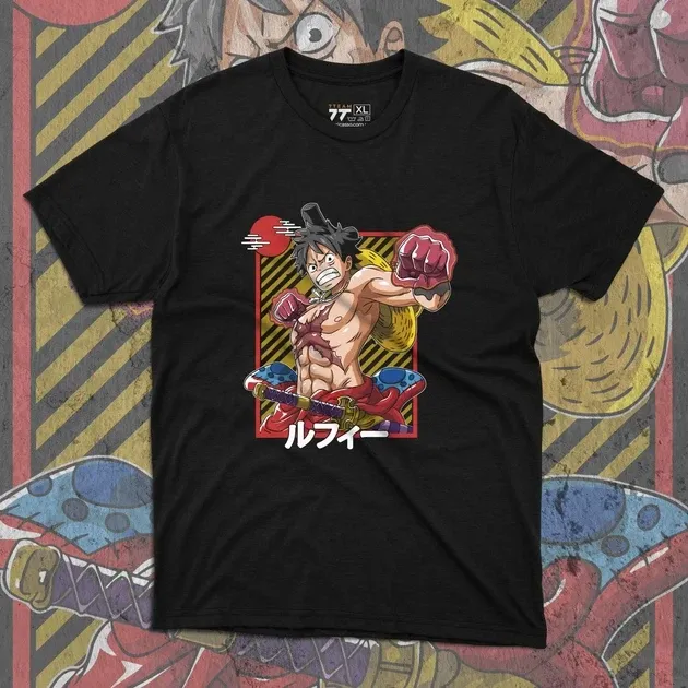 Футболка чоловіча з  принтом Ван Пис Луффі Самурай Розмір 48 Anime0215 Дніпро - фото 1
