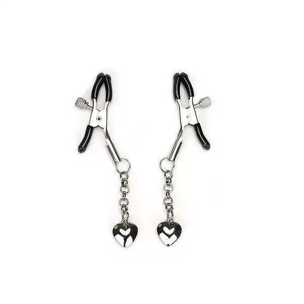 Затискачі для сосків Liebe Seele Solid Heart Nipple Clamps Silver Львів - фото 1