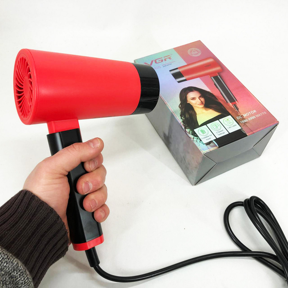 Мощный фен для быстрой сушки VGR V-426 2000 Вт, Функциональный профессиональный фен MX-97 Львов - изображение 11